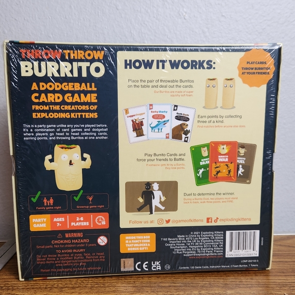 Throw Throw Burrito Game Exploding Kittens - Picture 2 of 2
